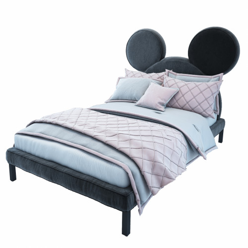 кровать двуспальная 180х200 серая mickey mouse в Бийске