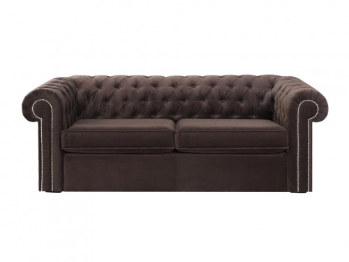 диван chesterfield прямой коричневый 105х208 в Бийске