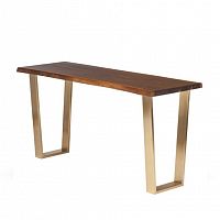 консоль wood&steel коричневая, золото в Бийске
