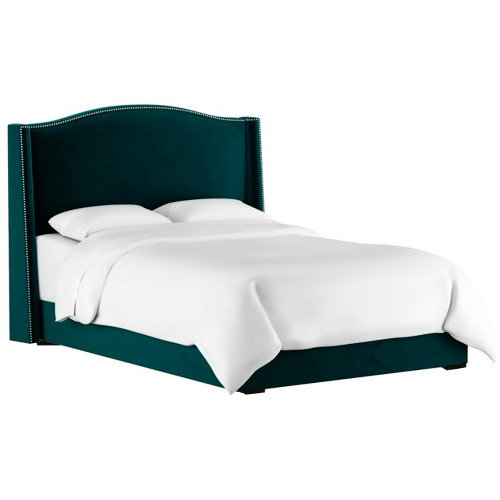 кровать двуспальная 160х200 синяя cole wingback peacock в Бийске