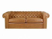 диван chesterfield прямой светло-коричневый в Бийске