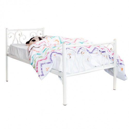 кованая кровать детская 70х160 белая лацио kids в Бийске