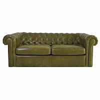 диван chesterfield двухместный прямой оливковый в Бийске