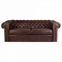 диван chesterfield прямой темно-коричневый в Бийске