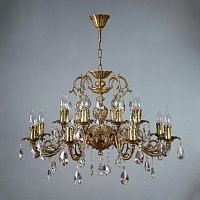 подвесная люстра ambiente alicante 8888/8+8 ab tear drop бронза в Бийске