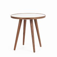 стол кофейный sputnik white and brown коичневый в Бийске