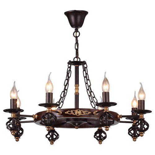 подвесная люстра arte lamp cartwheel a4550lm-8ck в Бийске