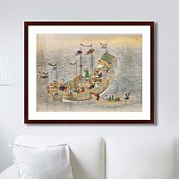 картина: scenes of traders in nagasaki, 1750г. в Бийске