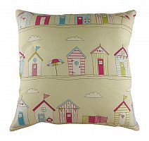 подушка с принтом beach huts pink в Бийске