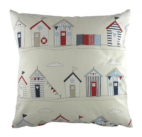 подушка с принтом beach huts blue в Бийске