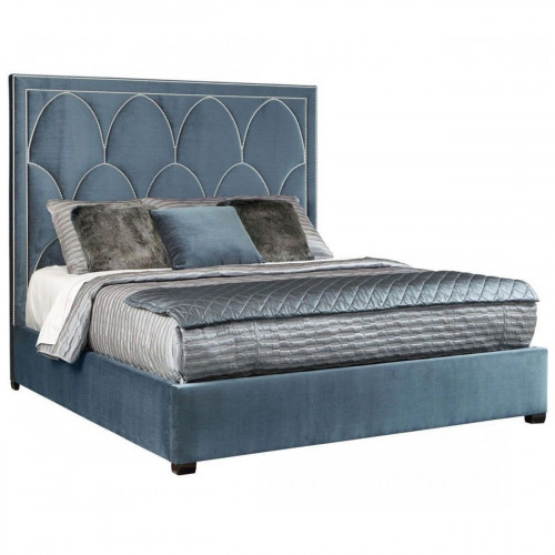 кровать двуспальная 160х200 голубая petals queen в Бийске