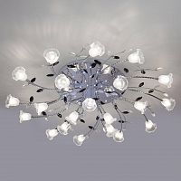 потолочная светодиодная люстра eurosvet florescence 80114/21 хром/белый в Бийске