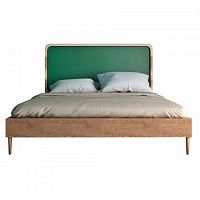кровать полутораспальная 140х200 зеленая ellipse в Бийске