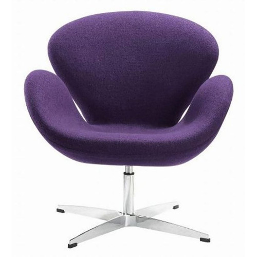 кресло swan chair шерсть фиолетовое в Бийске