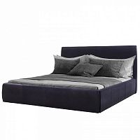кровать двуспальная с мягкой спинкой 190х200 черная amy bed р в Бийске