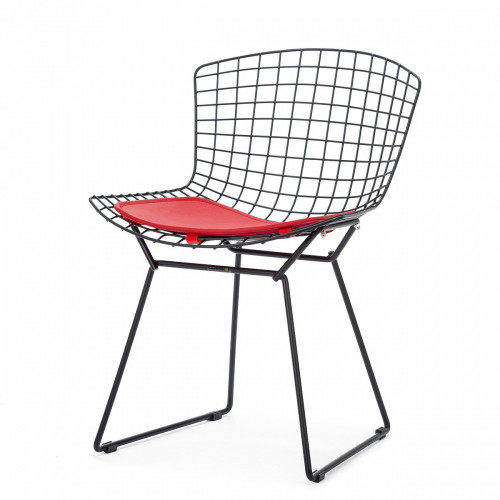 стул bertoia side кожаный standart черный в Бийске