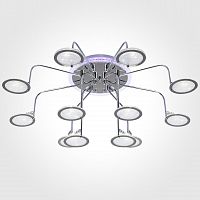 потолочная люстра eurosvet spider 80109/12 хром/синий+фиолетовый в Бийске