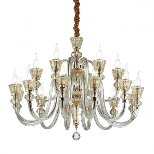 подвесная люстра ideal lux strauss sp18 золото в Бийске