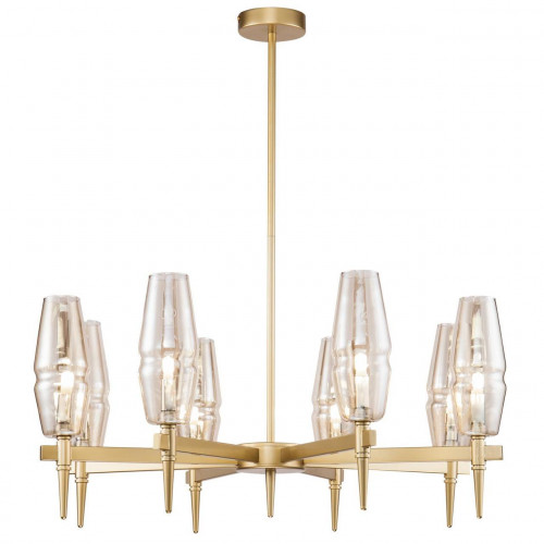подвесная люстра maytoni lita h002pl-08g янтарная в Бийске