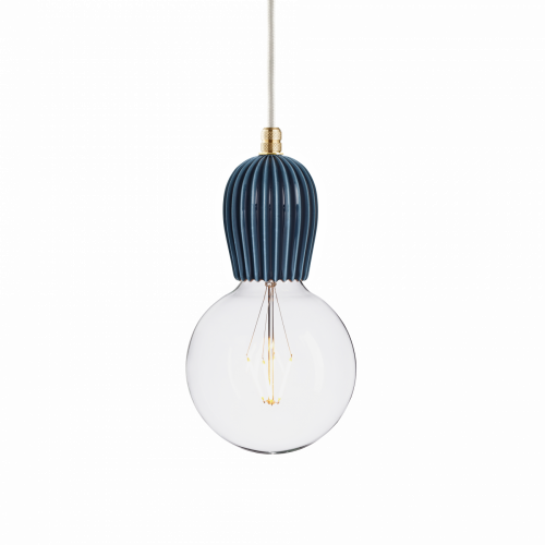 подвесной светильник keramik rib indigo brass в Бийске