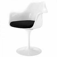 стул eero saarinen style tulip armchair черная подушка в Бийске