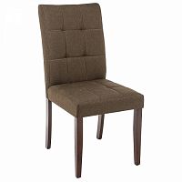 стул деревянный madina dark walnut / fabric brown в Бийске