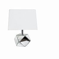лампа настольная белая на зеркальном основании 30x30x37,5 см в Бийске
