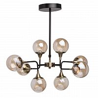 подвесная светодиодная люстра mw-light гамбург 605010908 черная в Бийске