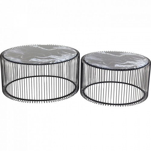 столик кофейный wire черный 70x70x34 в Бийске