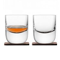 набор из 2 стаканов renfrew whisky с деревянными подставками 270 мл в Бийске