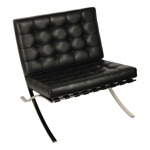 кресло barcelona style chair черное в Бийске