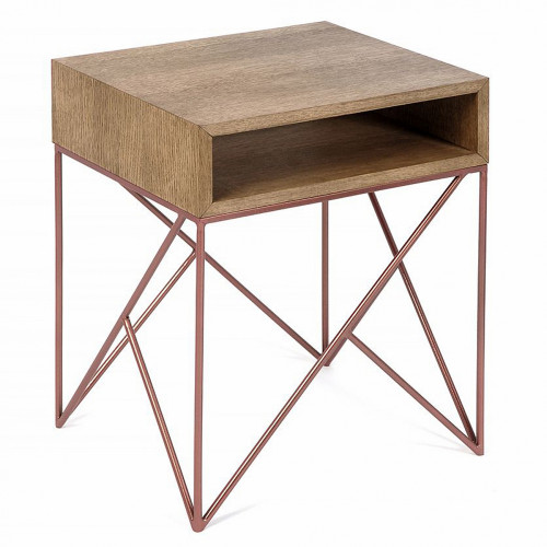 прикроватная тумба с ящиком prince темный дуб с медью в Бийске