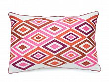 розовая декоративная подушка прямоугольная eclectic style ромбы в Бийске