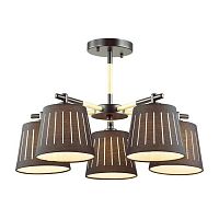 потолочная люстра odeon light nicola 4110/5 черная в Бийске