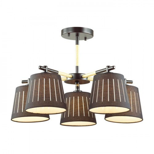 потолочная люстра odeon light nicola 4110/5 черная в Бийске