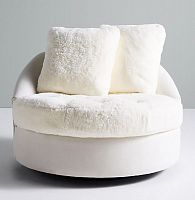 диван wool barwick swivel круглый белый в Бийске
