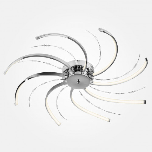 потолочная светодиодная люстра eurosvet twist 90054/8 хром в Бийске