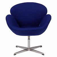 кресло swan chair синее в Бийске