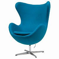 кресло egg chair кашемир голубое в Бийске