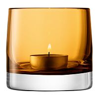 подсвечник стеклянный охра для чайной свечи light colour, 8,5 см в Бийске