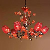 люстра 6755/8 v0889 от mm lampadari коричневая/красная в Бийске