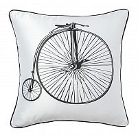 подушка с ретро-велосипедом retro bicycle white в Бийске