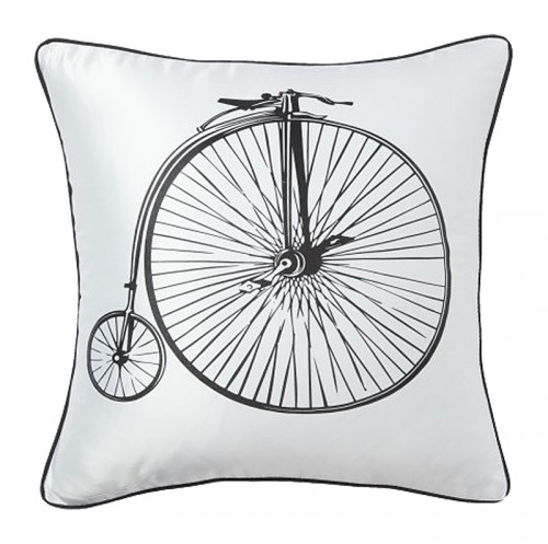 подушка с ретро-велосипедом retro bicycle white в Бийске