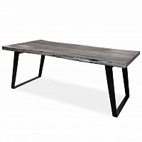 большой обеденный стол дживан platinum black из массива дерева 200x100 в Бийске