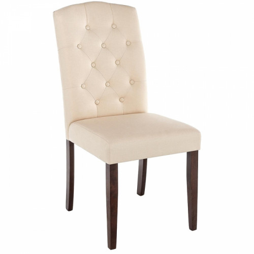 стул деревянный menson dark walnut / fabric cream в Бийске