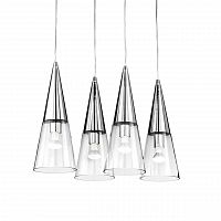 дизайнерский подвесной светильник ideal lux cono sb3 cromo в Бийске