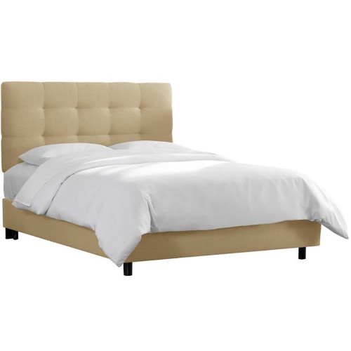 кровать двуспальная 160х200 бежевая alice tufted beige в Бийске