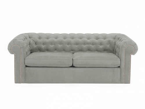 диван chesterfield прямой серый с механизмом седафлекс в Бийске