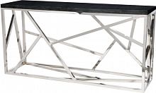 консоль geometric 180x50x90 хром, черная столешница в Бийске