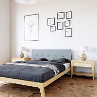 кровать полутораспальная 140x200 светло-коричневая fly soft в Бийске